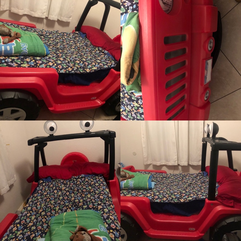 Kids little tikes Jeep bed